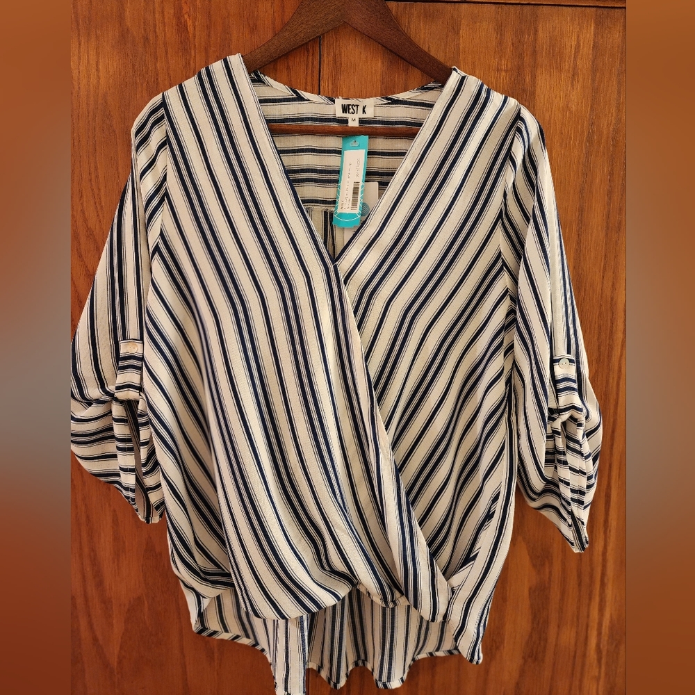 Stitch Fix West Kei Faux Wrap Shirt